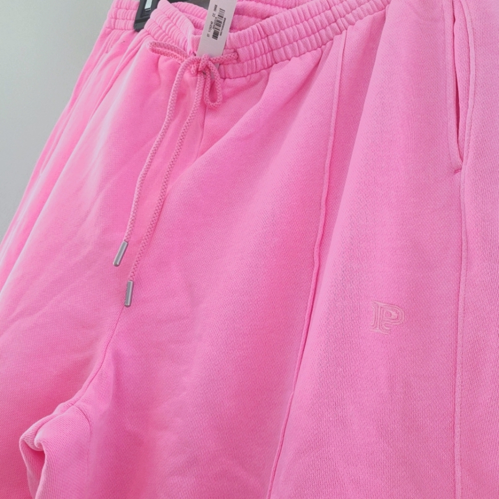 Neon PINK Wide-Leg Sweatpants